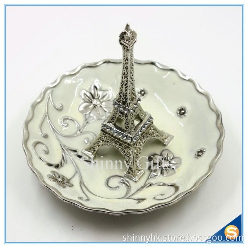 New Effiel Tower Design Metal Materials Jewelry Display Tray set